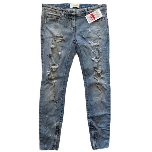 Faith Connexion Denim - Faith Connexion Women's Denim Destroyed Ankle Jeans Bleach Size 26